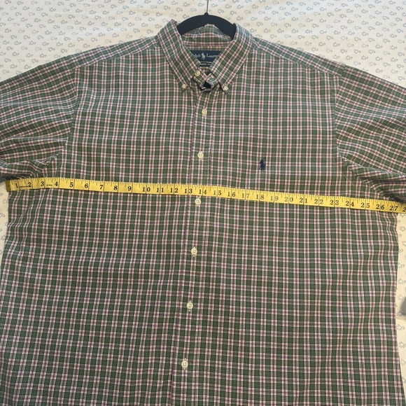 Ralph Lauren Men's Green Plaid Shirt - Picture 4 of 7
